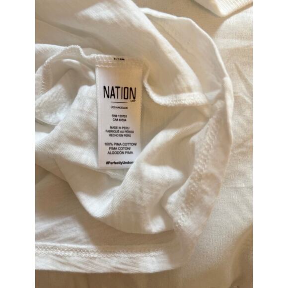 NATION LTD Veronique Henley Pima Cotton Shortsleeve Blouse Size XS - Picture 7 of 7